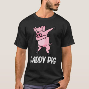 Funny pig voor mannen Papa Piglet Hog Piggy Boerde T-shirt