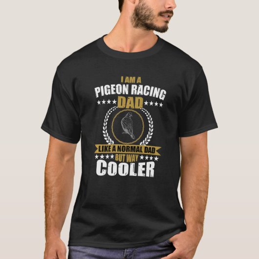 Funny Pigeon Racing Pap Apparel Racing Homer voor  T-shirt (Voorkant)