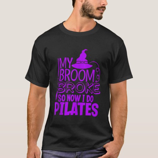 Funny Pilates Halloween Gym Exercise Witches Pet B T-shirt (Voorkant)