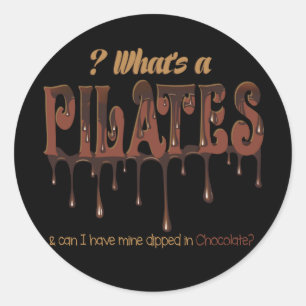 Funny Pilates in Chocolate Ronde Sticker