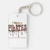 Funny Pilates in Chocolate Sleutelhanger (achterkant)