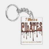 Funny Pilates in Chocolate Sleutelhanger (Voorkant Links)