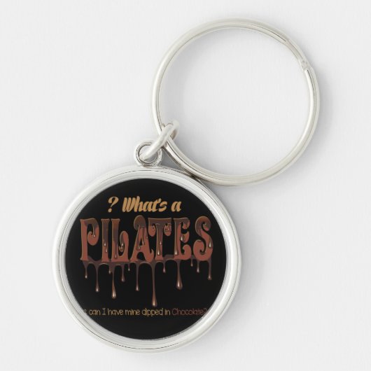 Funny Pilates in Chocolate Sleutelhanger (Voorkant)