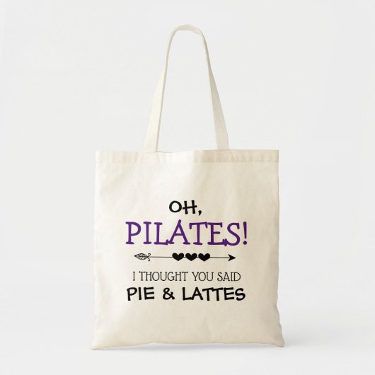 Funny Pilates Typography Tote Bag (Voorkant)