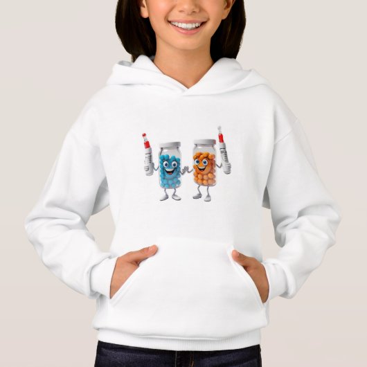 Funny Pill Bottle Hoodie for girls (Devant)