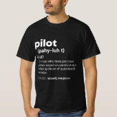 Funny Pilot Definition Design Airplane Jet Aviatio T-shirt (Voorkant)