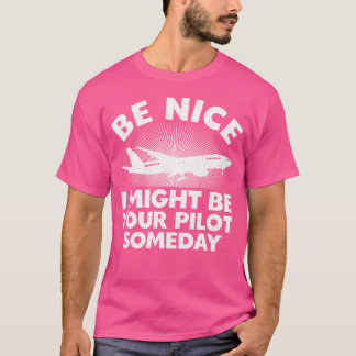 Funny Pilot Design for Men Women Aviation Airplane T-shirt
