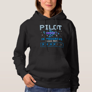 Funny Pilot in wording: wacht alsjeblieft op de to Hoodie