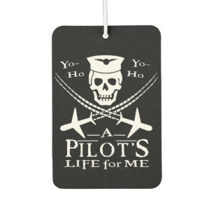 Funny Pilot Skull Cross Airplanes Pirate Humor Luchtverfrisser