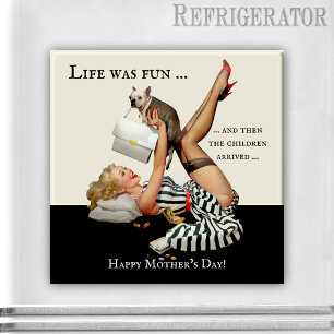 Funny Pin-Up Moederdag Magnet Magneet