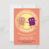 Funny pindakaas en Jelly cartoon Kaart (Voorkant)