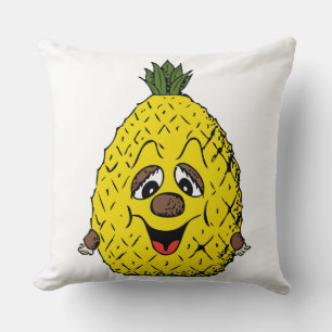 Funny Pineapple Cartoon Face Foodie, ZSSG Kussen