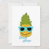 Funny Pineapple Chilling with Summer Sunbril Kaart (Voorkant)