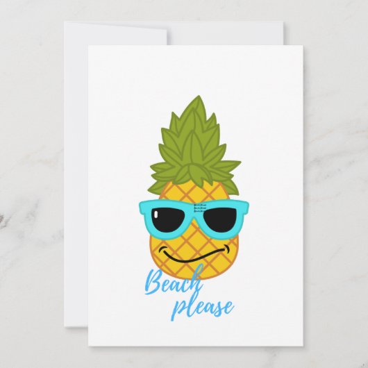Funny Pineapple Chilling with Summer Sunbril Kaart (Voorkant)