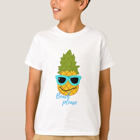 Funny Pineapple Chilling with Summer Sunbril T-shirt (Voorkant)