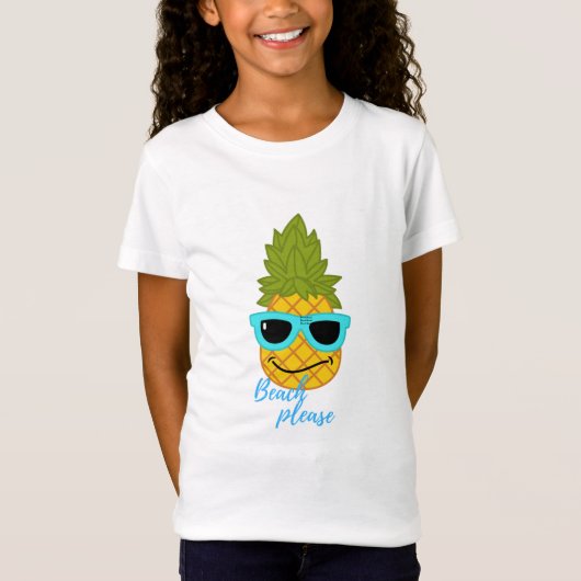 Funny Pineapple Chilling with Summer Sunbril T-shirt (Voorkant)