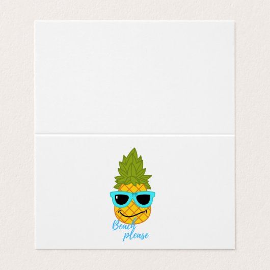 Funny Pineapple Chilling with Summer Sunbril Visitekaartjes (Buitenkant ongevouwen)