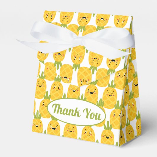 Funny Pineapple Favor Box Bedankdoosjes (Voorkant Zijde)