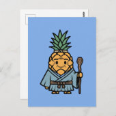 Funny Pineapple Sensei Master Samurai Illustration Briefkaart (Voorkant / Achterkant)