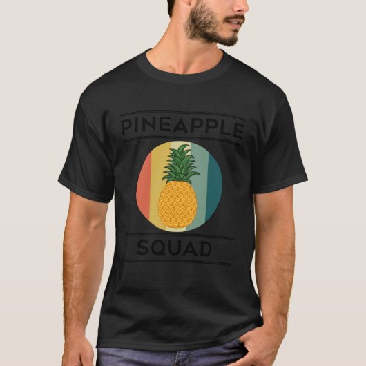 Funny Pineapple Squad Ironic Team Fruits T-shirt (Voorkant)
