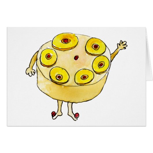 Funny Pineapple Upside Down Cake Quirky Cute Humor (Voorkant Horizontaal)