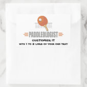 Funny Ping Pong Rechthoekige Sticker (Tas)