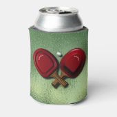 Funny ping pong Table Tennis Paddle met ovalen Bal Blikjeskoeler (Blikje Achterkant)