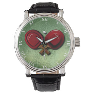 Funny ping pong Table Tennis Paddle met ovalen Bal Horloge