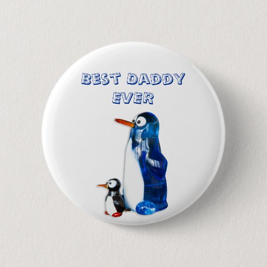 Funny pinguins ronde button 5,7 cm (Voorkant)