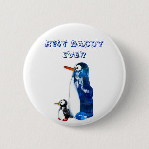Funny pinguins ronde button 5,7 cm