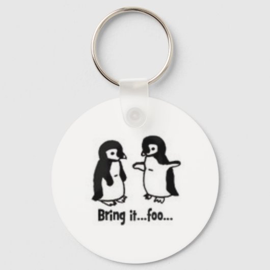 Funny pinguins sleutelhanger (Voorkant)