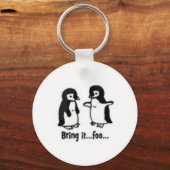 Funny pinguins sleutelhanger (Voorkant)