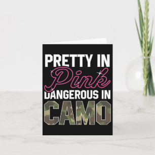 Funny Pink Camo jaagende Grafische Vrouwen Deer Bu Kaart