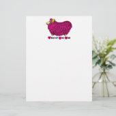 Funny Pink Chinees Jaar Zodiac Letterhead (Staand voorkant)
