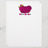 Funny Pink Chinees Jaar Zodiac Letterhead (Voorkant / Achterkant)