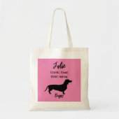 Funny Pink Dachshund Chien Sac fourre-tout Maman (Devant)