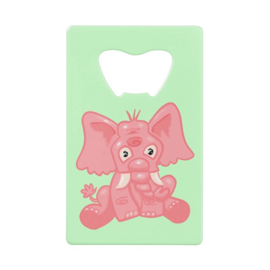 Funny Pink Elephant Ouverture de bouteille de cart (Devant)