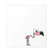 Funny Pink Flamingo Cartoon Notitieblok (Voorkant)