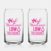 Funny Pink Girly Attitude Quote Blikvorm Glas (Achterkant)