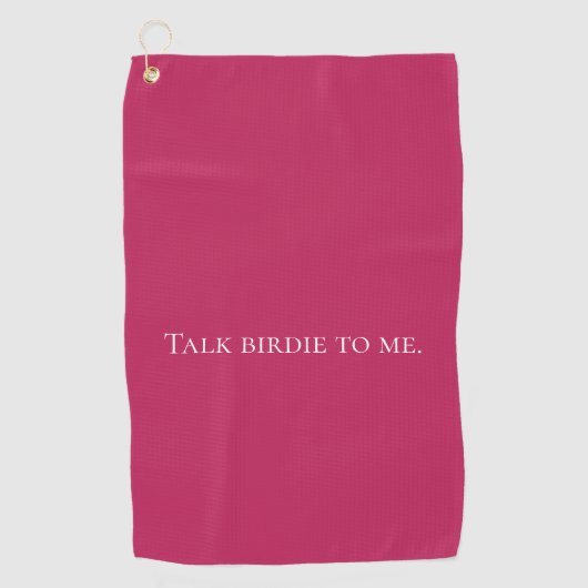 Funny Pink Golfhanddoek (Voorkant)