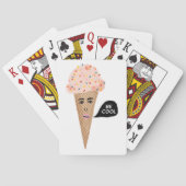 Funny Pink Ice Cream Lady zegt dat BE COOL Pokerkaarten (Achterkant)