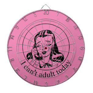  Funny Pink Ik kan vandaag niet volwassen worden Dartbord