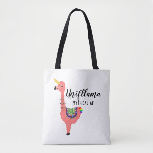 Funny Pink Magical Unicorn Flamingo Llama Animal Draagtas (Voorkant)