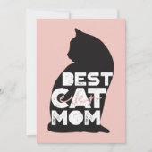 Funny Pink Moederdag Best Cat Mam Ever Feestdagenkaart (Voorkant)