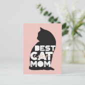 Funny Pink Moederdag Best Cat Mam Ever Feestdagenkaart (Staand voorkant)