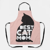 Funny Pink Moederdag Best Cat Mam Ever Schort (Voorkant)
