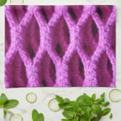 Funny Pink Paarse Crochet Kijk Towel Theedoek (Gevouwen)