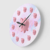 Funny Pink Pig Design Grote Klok (Hoek)