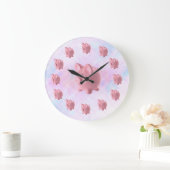 Funny Pink Pig Design Grote Klok (Huis)