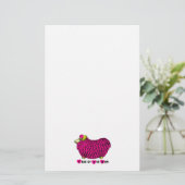 Funny Pink Ram Chinese Year Zodiak Stationery Briefpapier (Staand voorkant)
